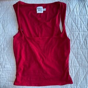 Red Back in Time Top- Princess Polly